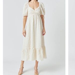 Endless Rose Bubble Puff Sleeve Maxi Dress